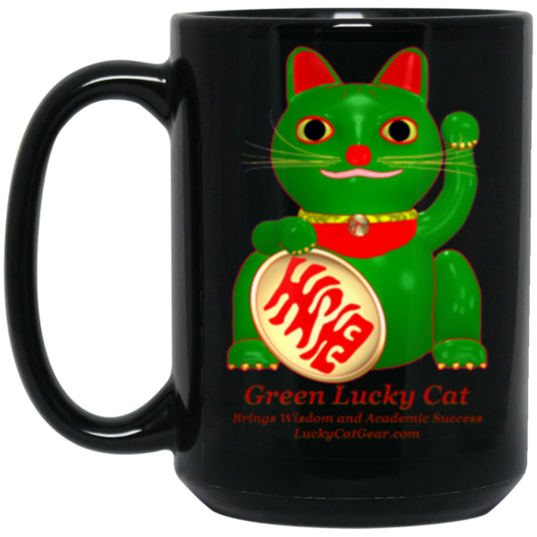 Green Lucky Cat Mug