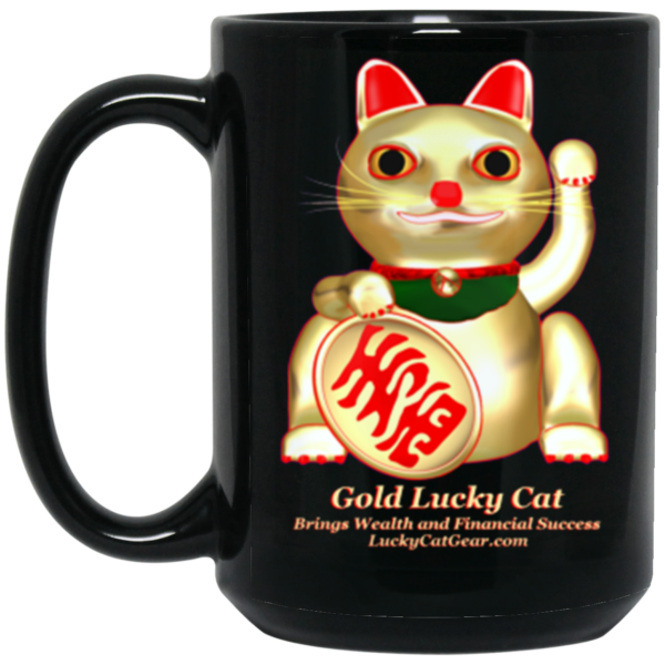 Gold Lucky Cat  Mug